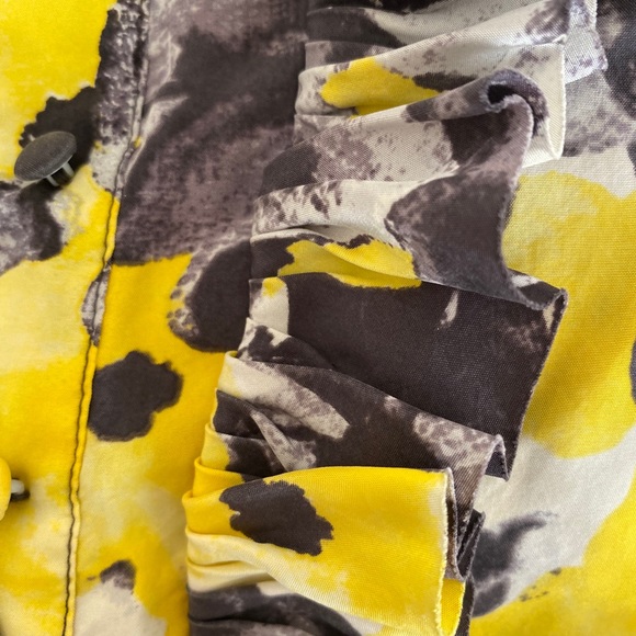 KENAR 100% Silk Medium Ruffle accent top - Picture 3 of 7